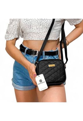 Bolso Manos Libres De Dama Mujer Karla Chacon Sade Negro