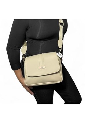 Bolso Manos Libres De Dama Mujer Karla Chacon Lady Beige