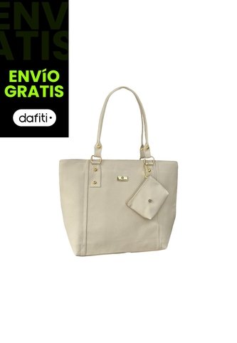 Bolso Tote Elegante Para Mujer Con Monedero Karla Chacon Mila Beige KARLA CHACON