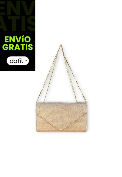 Bolso Clutch Elegante Para Fiesta Dorado Karla Chacon Maite