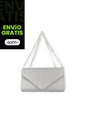 Bolso Clutch Elegante De Noche Para Fiesta Karla Chacon Maite Plateado de KARLA CHACON