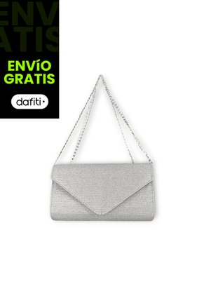 Bolso Clutch Elegante De Noche Para Fiesta Karla Chacon Maite Plateado