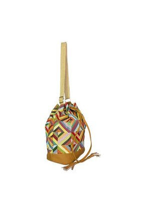 Bolso Manos Libres Bucket Dama Mujer Karla Chacon Aria Miel