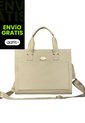 Bolso Mochila Dama Cartera Mujer Doble Función Mona Beige de KARLA CHACON