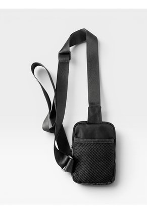 Bolso Pechera Hombre Mini  Porta Celular Manos Libres Carriel Sport Negro Karla Chacon