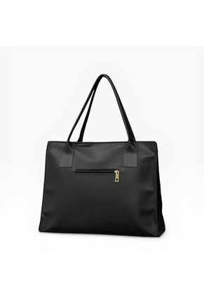 Combo De Tres Piezas Bolso Shopper Laura + Manos Libres Cuba Y Monedero Karla Chacon Negro