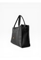 Combo De Tres Piezas Bolso Shopper Laura + Manos Libres Cuba Y Monedero Karla Chacon Negro de KARLA CHACON