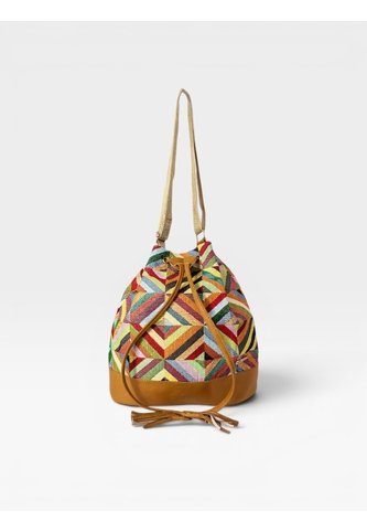 Bolso Manos Libres Bucket Dama Mujer Karla Chacon Aria Miel KARLA CHACON