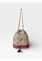 Bolso Manos Libres Bucket Dama Mujer Karla Chacon Aria Vino de KARLA CHACON