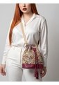 Bolso Manos Libres Bucket Dama Mujer Karla Chacon Aria Vino de KARLA CHACON