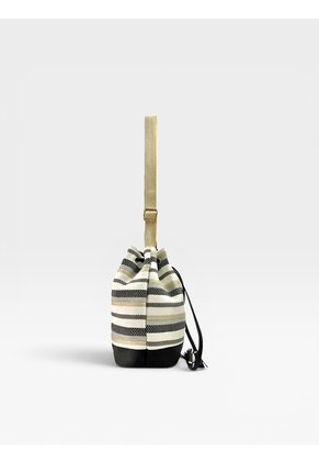 Bolso Manos Libres Bucket Dama Mujer Karla Chacon Aria Negro