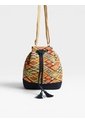 Bolso Manos Libres Bucket Dama Mujer Karla Chacon Aria Azul de KARLA CHACON