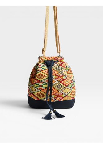 Bolso Manos Libres Bucket Dama Mujer Karla Chacon Aria Azul KARLA CHACON