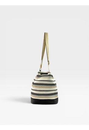 Bolso Manos Libres Bucket Dama Mujer Karla Chacon Aria Negro