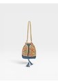 Bolso Manos Libres Bucket Dama Mujer Karla Chacon Aria Azul de KARLA CHACON