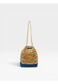 Bolso Manos Libres Bucket Dama Mujer Karla Chacon Aria Azul de KARLA CHACON