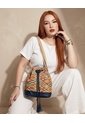 Bolso Manos Libres Bucket Dama Mujer Karla Chacon Aria Azul de KARLA CHACON