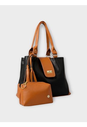 Bolso De Hombro Cartera Dama Con Monedero Luna Negro