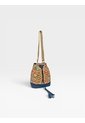 Bolso Manos Libres Bucket Dama Mujer Karla Chacon Aria Azul de KARLA CHACON