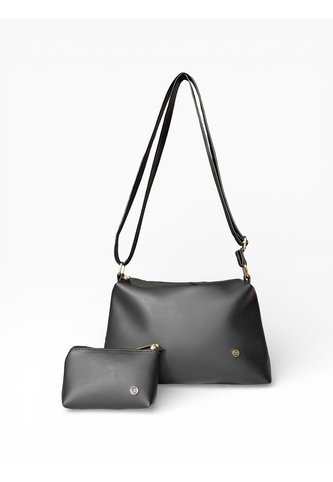 Combo Set Morral Gina + Manos Libres Cuba + Monedero Karla Chacon Negro KARLA CHACON