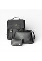 Combo Set Morral Gina + Manos Libres Cuba + Monedero Karla Chacon Negro de KARLA CHACON