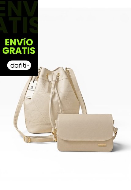 Set Dos Piezas Combo Bolso Mediano Y Manos Libres Karla Chacon