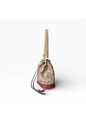 Bolso Manos Libres Bucket Dama Mujer Karla Chacon Aria Vino