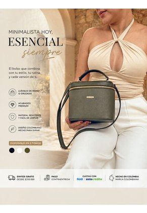Bolso Doble Función Box Estructurado Karla Chacon