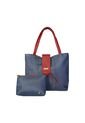 Bolso Cartera Mujer Dama Karla Chacon Line Azul Con Cosmetiquera de KARLA CHACON