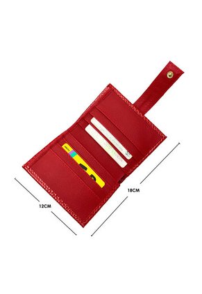 Billetera Portadocumentos Monedero Karla Chacon Jade Rojo