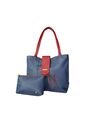 Bolso Cartera Mujer Dama Karla Chacon Line Azul Con Cosmetiquera de KARLA CHACON