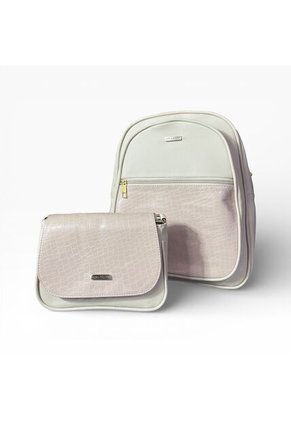 Combo Set Morral Nely + Manos Libres Lara Karla Chacon Beige