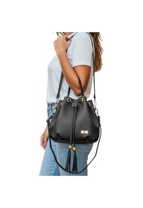 Bolso Cartera Mujer Dama Karla Chacon Iris Negro