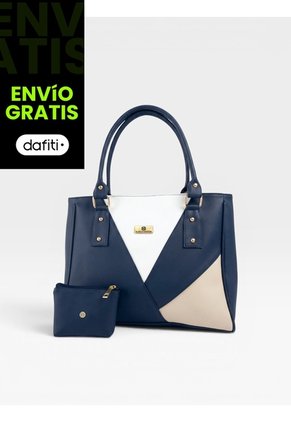 Bolso Dama Cartera Mujer Karla Chacon Olga Azul