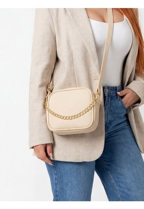 Bolso Manos Libres De Dama Mujer Karla Chacon Sade Beige