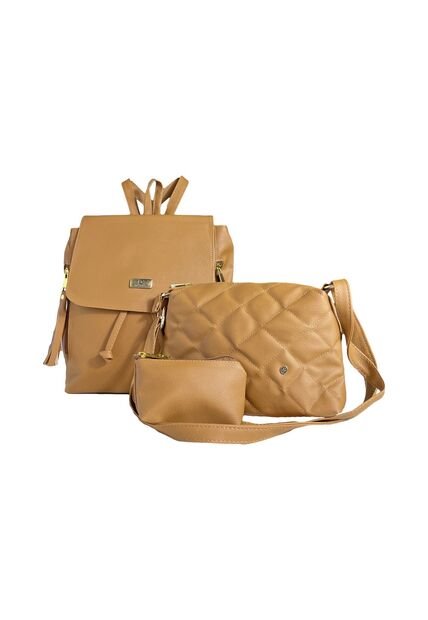 Combo Set Morral Pace + Manos Libres Cuba + Monedero Karla Chacon Miel