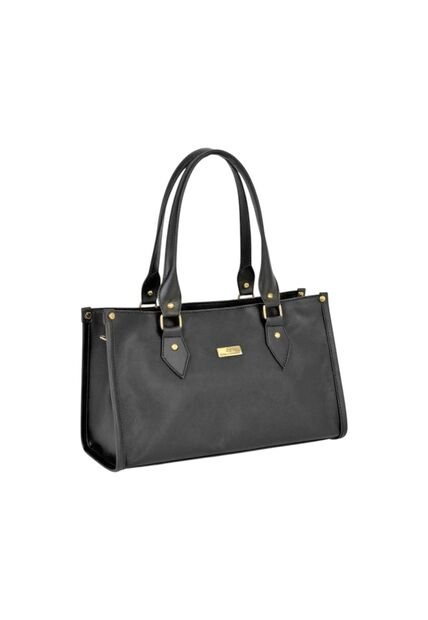 Bolso Con Monedero Dama Cartera Estructurada Mujer Karla Chacon Cloe Negro