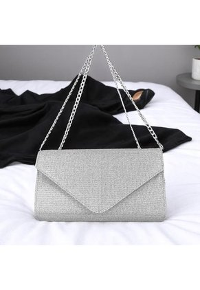 Bolso Clutch Elegante Para Fiesta Karla Chacon Maite Plateado