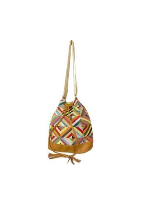 Bolso Manos Libres Bucket Dama Mujer Karla Chacon Aria Miel