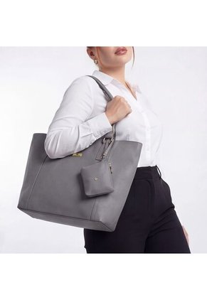 Bolso Mochila Bucket Dama Cartera Mujer Karla Chacon Mila Gris