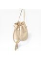 Bolso Mochila Bucket Strap Removible Cartera Mujer Dama Karla Chacon Iris Beige de KARLA CHACON