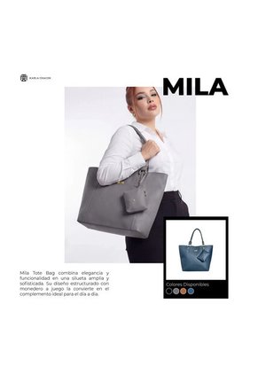 Bolso Mochila Bucket Dama Cartera Mujer Karla Chacon Mila Gris