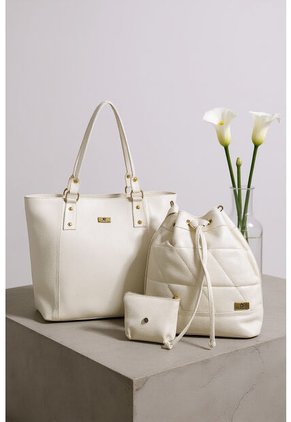 Set De Bolsos Para Mujer Bolso Tote + Bolso Manos Libres + Monedero Karla Chacon