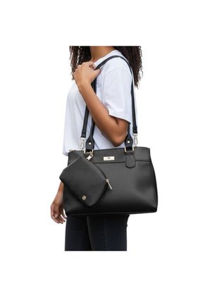 Bolso Cartera Doble Funcion Dama Mujer Karla Chacon Naza Negro
