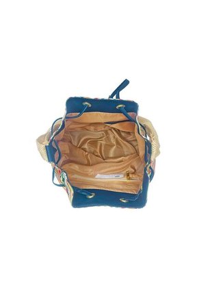 Bolso Manos Libres Bucket Dama Mujer Karla Chacon Aria Azul