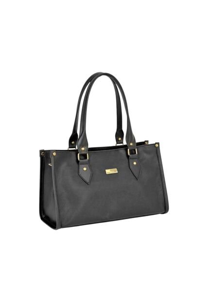 Bolso Con Monedero Dama Cartera Estructurada Mujer Karla Chacon Cloe Negro