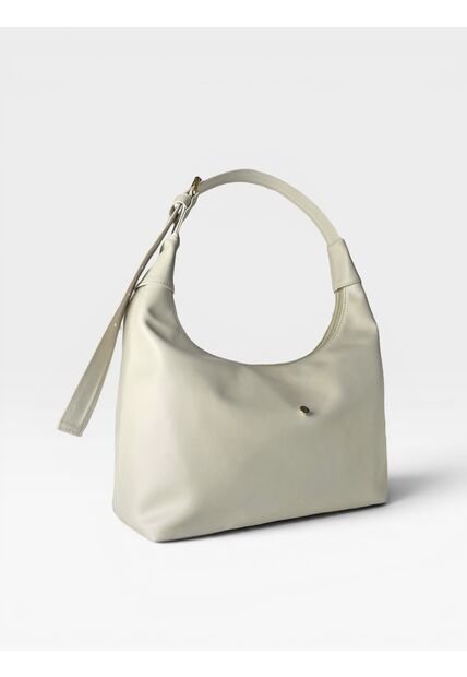 Bolso De Hombro Hobo Mediano Cartera Mujer Dama Karla Chacon Anne Beige