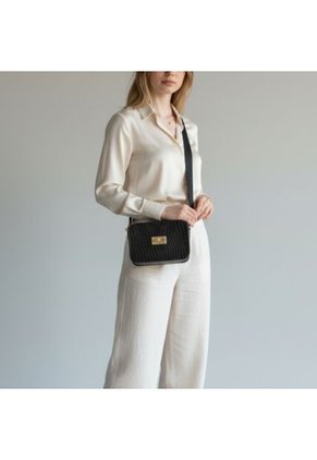 Bolso Manos Libres De Dama Mujer Karla Chacon Evah Negro