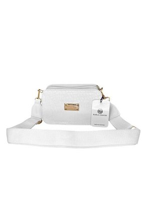Bolso Manos Libres De Dama Mujer Karla Chacon Evah Blanco