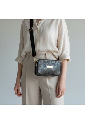 Bolso Manos Libres De Dama Mujer Karla Chacon Evah Negro